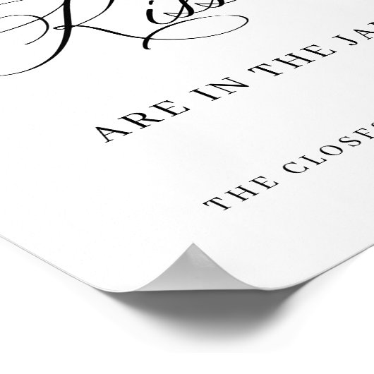 エレガントシンプルブライダルシャワー標識 ポスター (角)