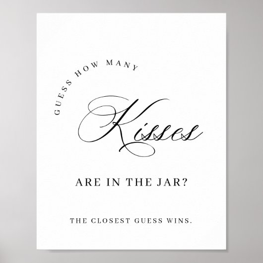 エレガントシンプルブライダルシャワー標識 ポスター (正面)