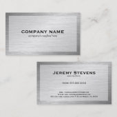 エレガントシンプルブラシ付きフェイク鋼材 名刺 (正面/裏面)