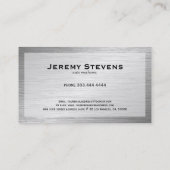 エレガントシンプルブラシ付きフェイク鋼材 名刺 (裏面)