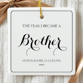 エレガントシンプルブラック第モダン1位クリスマスブラザー セラミックオーナメント