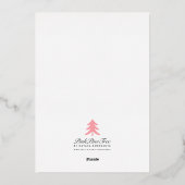 エレガントシンプルブランチブラックブライダルシャワー金ゴールド 箔招待状 (裏面)