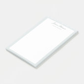 エレガントシンプルブルーグレーホワイト紙吹雪4x6 ポストイット (アングル)