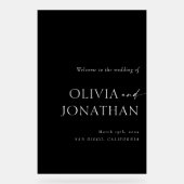 エレガントシンプルブ結婚ラック アクリルサイン (正面)