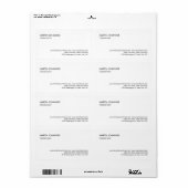 エレガントシンプルプレーン白黒名刺 ラベル (フルシート)