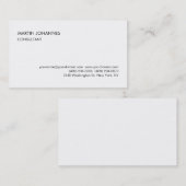 エレガントシンプルプレーン白黒名刺 名刺 (正面/裏面)