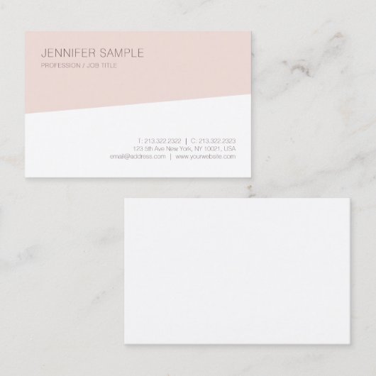 エレガントシンプルプロフェッショナルトレンディーテンプレートモダン 名刺 (正面/裏面)