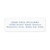 エレガントシンプルプロフェッショナルネイビーブルー ラベル (正面)