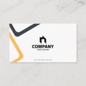 エレガントシンプルプロフェッショナルブラックカスタムロゴ 名刺 (裏面)