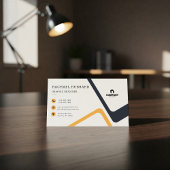 エレガントシンプルプロフェッショナルブラックカスタムロゴ 名刺