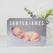 エレガントシンプルベビー誕生 案内状 (スタンド正面)