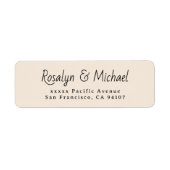 エレガントシンプルベージュ差出人住所ラベル ラベル (正面)