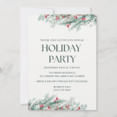 エレガントシンプルホリデーパーティー招待状 招待状 (正面)