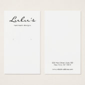 エレガントシンプルホワイトイヤリングディスプレイ (正面&裏面)