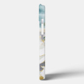 エレガントシンプルホワイトフラワーラグジュアリー金ゴールド水彩 Case-Mate iPhoneケース (裏面 / 左)