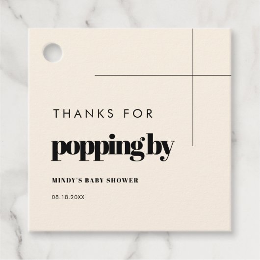 エレガントシンプルポップ感謝してい用シック フェイバータグ (正面)