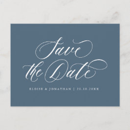 エレガントシンプルミニマモダンリスト日付の保存 ポストカード