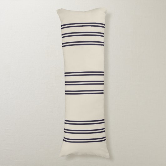 エレガントシンプルミニマリストストライプAEGEAN NAVY ボディピロー (正面縦)