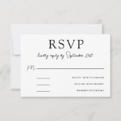 エレガントシンプルミニマリスト 出欠カード (正面)