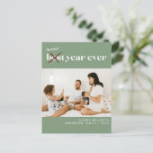 エレガントシンプルミニマリストOkayest Year Ever Photo シーズンポストカード (スタンド正面)