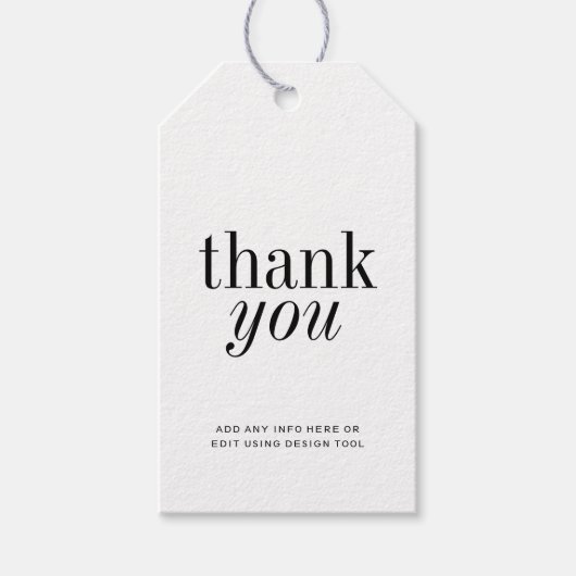 エレガントシンプルミニマルさん ギフトタグ (正面)