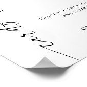 エレガントシンプルミニマルなカードとギフト結婚ズ ポスター (角)