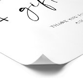 エレガントシンプルミニマルなカードとギフト結婚ズ ポスター (角)