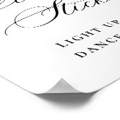 エレガントシンプルミニマルなグロー結婚スティック ポスター (角)