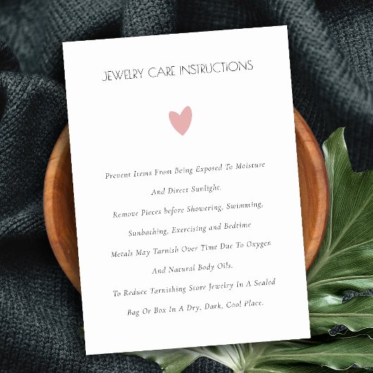 エレガントシンプルミニマルハートジュエリー気に 名刺