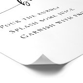 エレガントシンプルミニマルバー結婚ズ ポスター (角)