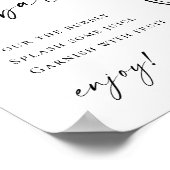 エレガントシンプルミニマルバー結婚ズ ポスター (角)