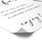 エレガントシンプルミニマルバー結婚ズ ポスター (角)