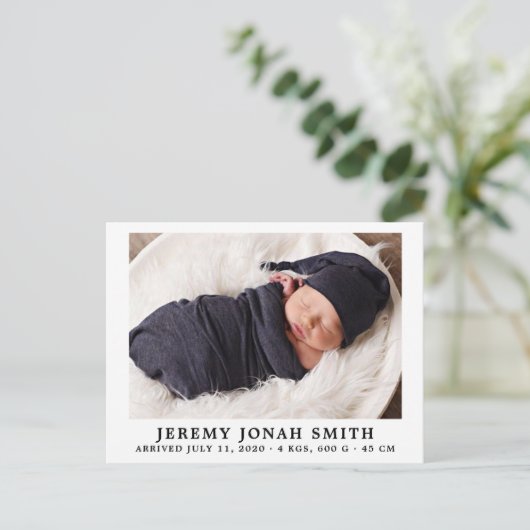 エレガントシンプルミニマルベビー発表 ポストカード (スタンド正面)