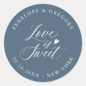 エレガントシンプルミニマルモダンラブは甘い ラウンドシール (正面)
