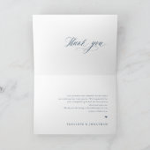 エレガントシンプルミニマルモダン石板結婚ズ サンキューカード (内部)