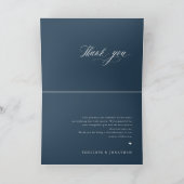 エレガントシンプルミニマルモダン石板結婚ズ サンキューカード (内部)
