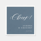 エレガントシンプルミニマルモダン結婚式 スタンダードカクテルナプキン (正面)