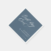 エレガントシンプルミニマルモダン結婚式 スタンダードカクテルナプキン (角)