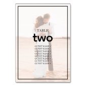 エレガントシンプルミニマル写真結婚の テーブルナンバー (裏面)