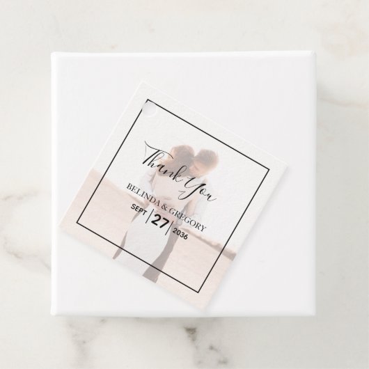 エレガントシンプルミニマル写真結婚の フェイバータグ (インサイチュ)