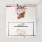 エレガントシンプルミニマル写真結婚の プレイスカード (外部開封)