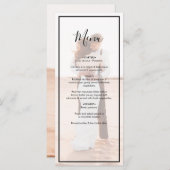 エレガントシンプルミニマル写真結婚の メニュー (正面/裏面)