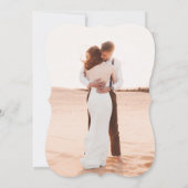 エレガントシンプルミニマル写真結婚の 招待状 (裏面)