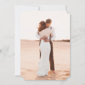 エレガントシンプルミニマル写真結婚の 招待状 (裏面)