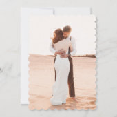 エレガントシンプルミニマル写真結婚の 招待状 (裏面)