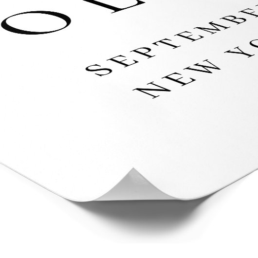 エレガントシンプルミニマル大歓迎結婚の ポスター (角)