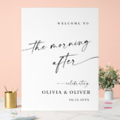 エレガントシンプルミニマル歓迎お別れブランチ アクリルサイン (ウェディング)