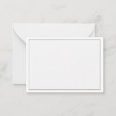 エレガントシンプルミニマル結婚リストスタッコ夫婦 ノートカード (裏面)