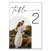 エレガントシンプルミニマル脚写真結婚の テーブルナンバー (裏面)