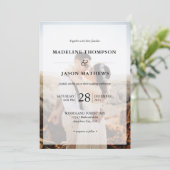 エレガントシンプルミニマル2写真結婚ズ 招待状 (スタンド正面)